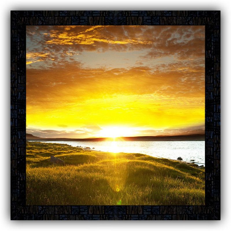 Poster N Frames framed poster of Natural landscape Scenery-25360 Digital Reprint 14 inch x 14 inch Painting  (With Frame)