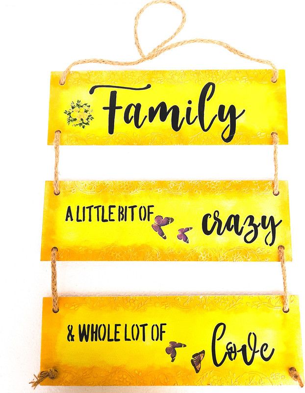 disha Wooden Wall Hanging, Handmade Wall Hanging, Wall Decor  (23 inch, Yellow, Gold)