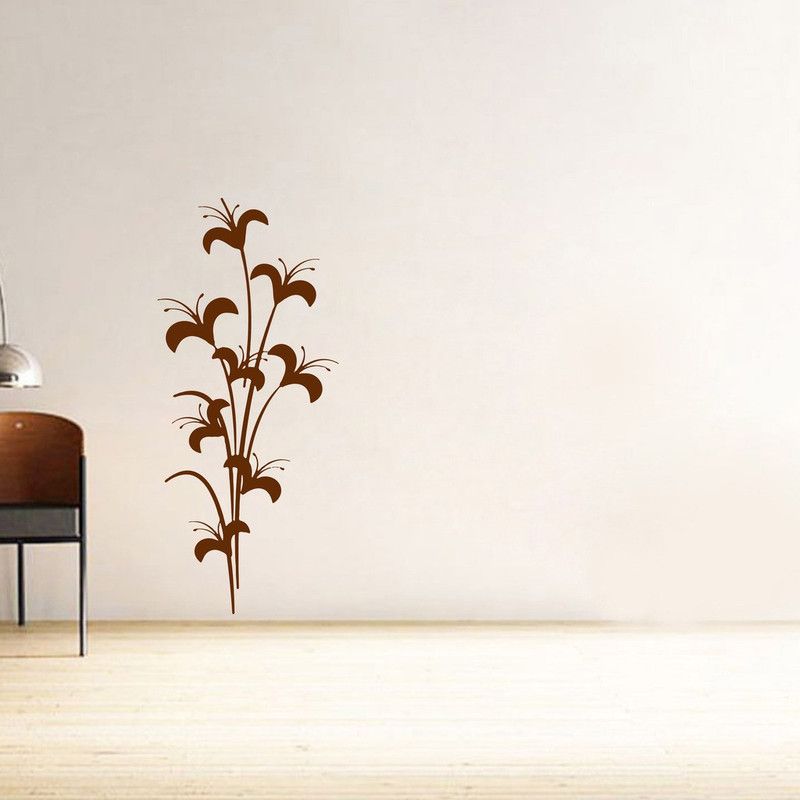Decor Villa 58 cm Decor villa What A Flower Wall Decal & Sticker Self Adhesive Sticker  (Pack of 1)
