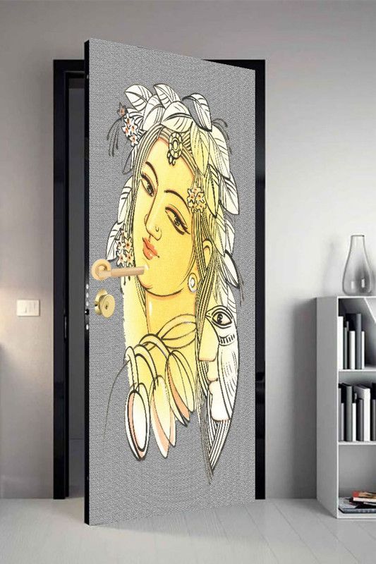 QTH 213 cm Cartoon Dor-2291 Design Door Sticker Self Adhesive Sticker  (Pack of 1)