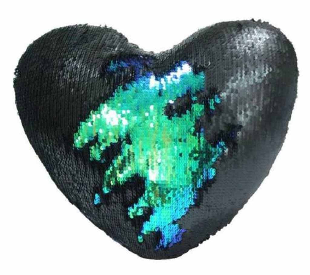 Heart Shape Mermaid Pillow-Green&Black