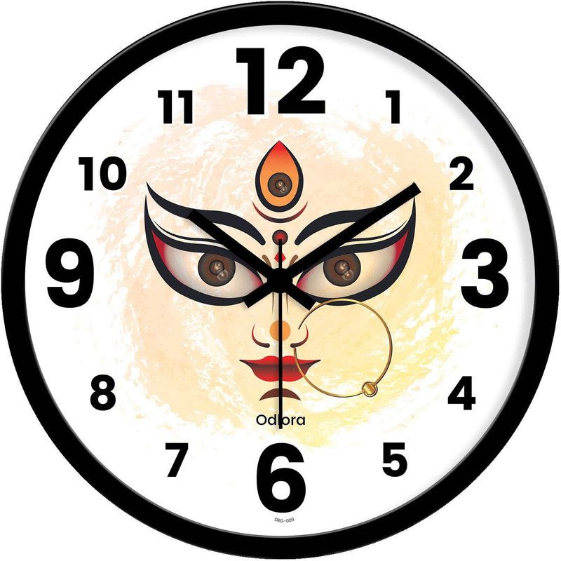 ODLORA Analog 31.75 cm X 31.75 cm Wall Clock  (Lavender, With Glass, Standard)