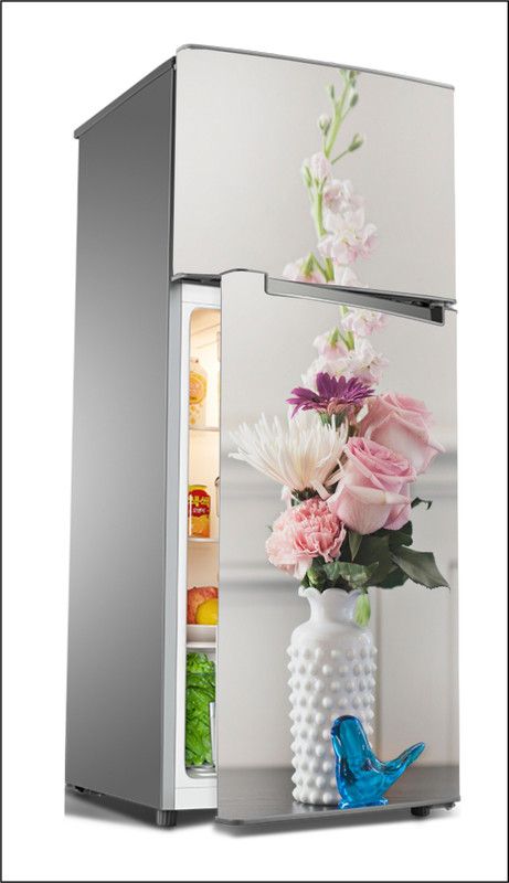 Decoration Designs 60 cm Abstract flower Single Door Fridge Wallpaper And Decal Self Fridge Wallpaer_Water Droplet PrintFG029 Self Adhesive Sticker  (Pack of 1)