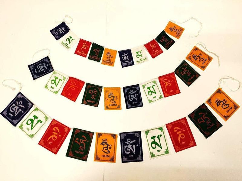 SWISS WONDER Ladakh Prayer Flag_1071 Rectangle Outdoor Flag Flag  (Cotton)