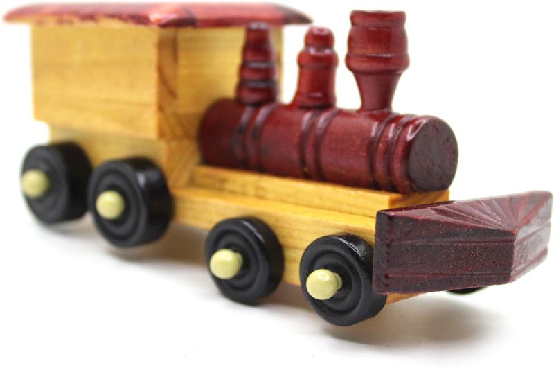 VIHANA CREATIONS Decorative Showpiece - 7 cm  (Wood, Yellow, Brown)