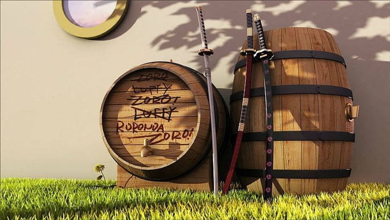 One Piece Roronoa Zoro Katana Anime Matte Finish Poster Photographic Paper  (12 inch X 18 inch)