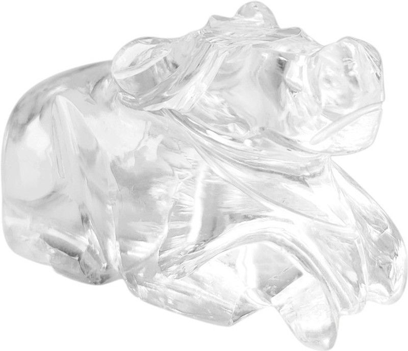 Shubhanjali Natural Sphatik Nandi for Puja, Home Décor-Table, Car Dashboard and Shivratri Gift 10-20 Grams, Clear Decorative Showpiece - 2 cm  (Stone, Crystal, Clear)