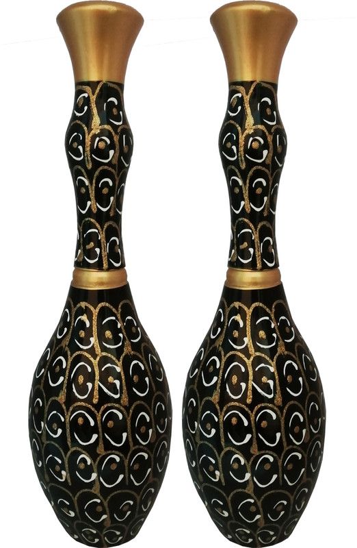 Buyers street Wooden Vase  (24 inch, Multicolor)
