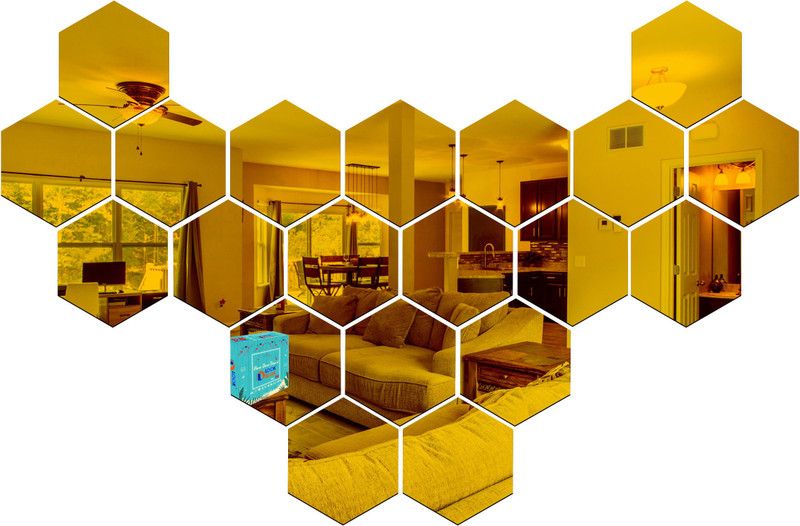 LOOK DECOR 45 cm B2B-LD-149 Self Adhesive Sticker  (Pack of 20)