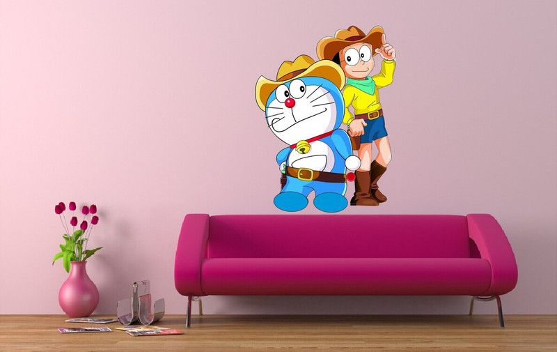 PRIME HOME DECOR 10 cm Multicolor cartoons Switch penal Wall Sticker Self Adhesive Sticker  (Pack of 1)