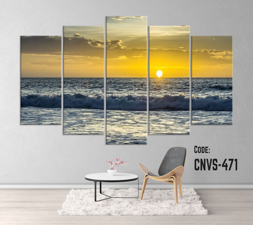CNVS-471 Sunset Sea Wall Canvas Art Prints 48 inch x 24 inch