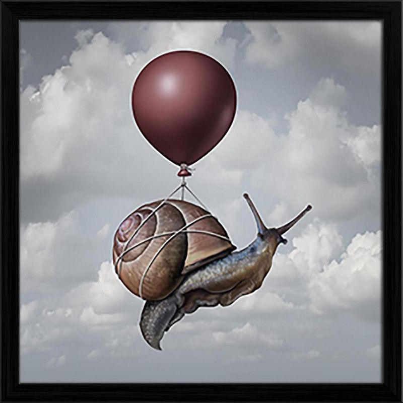 Success Concept Art Canvas Painting Black Synthetic Frame 24x24.1inch (61x61cms) Canvas 24.1 inch x 24 inch Painting