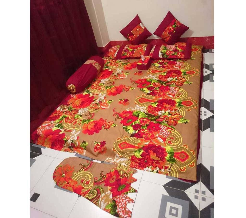 8pcs Cotton Double Size Bed Sheet Set 
