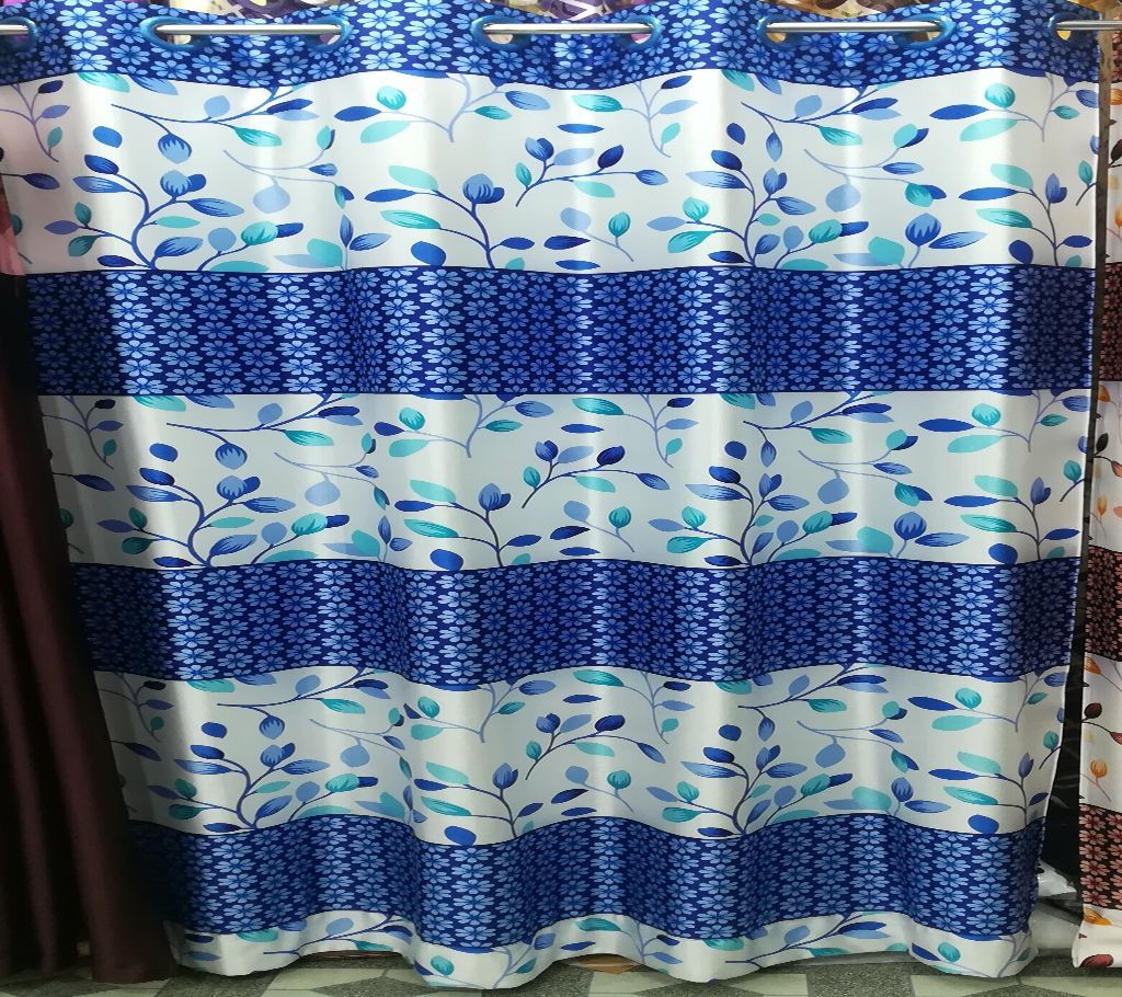 indian Synthetic Curtain - blue colors