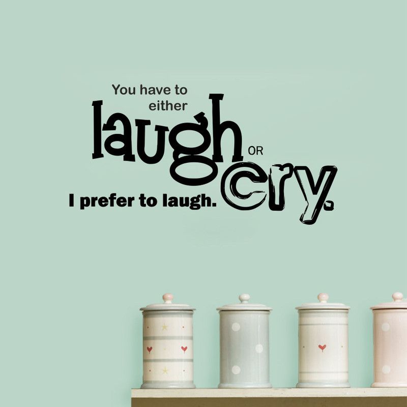 Azan Creation 55.88 cm Laugh or cry Wall Sticker for Living Room Size - 55X30 CM Self Adhesive Sticker  (Pack of 1)