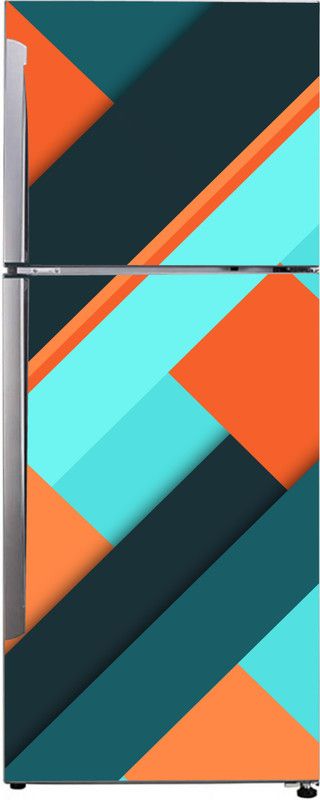 Advait Designs 60 cm Advait Designs Decorative abstract multicolor 3d design wallpaper sticker for fridge décor Self Adhesive Sticker  (Pack of 1)