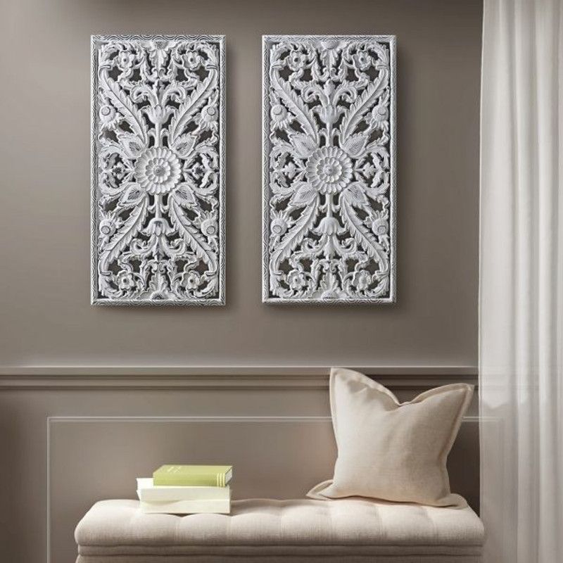 VAS Collection Home AD001 Pack of 2  (30 cm, White)