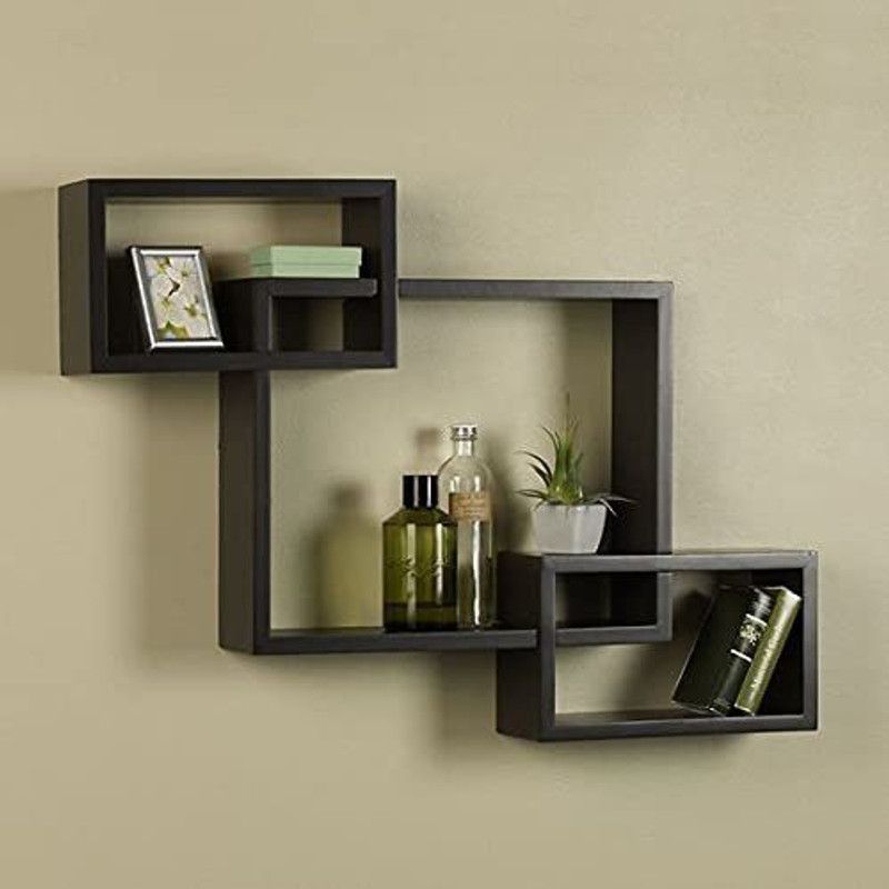 Umar Enterprises MDF (Medium Density Fiber) Wall Shelf  (Number of Shelves - 3, Black)