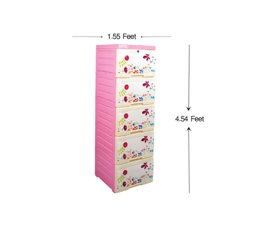 706-3 Flossy Blossom Wardrobe ( Single 5 Drawer )