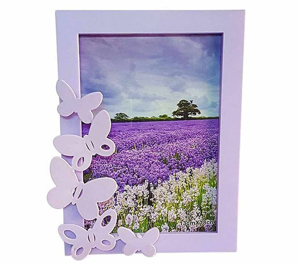 Plastic Butterfly Photo Frame - Purple Showpiece