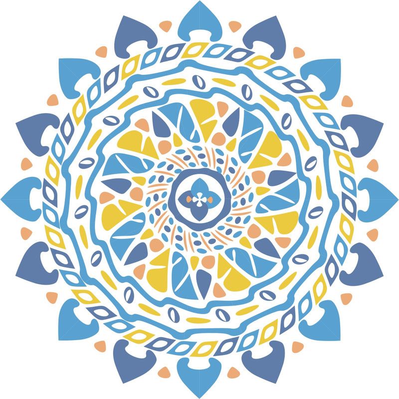 AriseDecor 43 cm Rangoli Stickers 3D Rangoli Waterproof Door Entrance Floor Stickers-24 Self Adhesive Sticker  (Pack of 1)