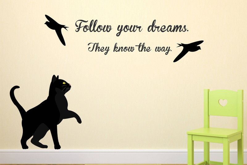 Littlebuds Follow Your Dreams Medium Vinyl Wallstickers (120 cm x 80 cm) Pack of 70  (Multicolor)