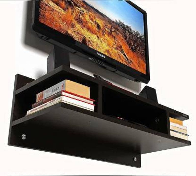 KHANSHOPEE MDF (Medium Density Fiber) Wall Shelf  (Number of Shelves - 4, Black)