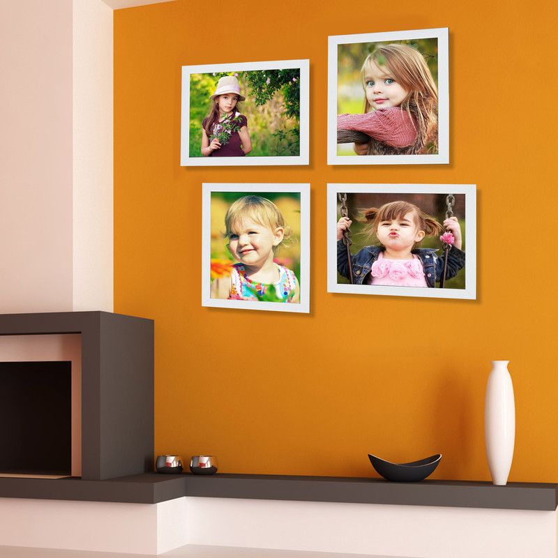 AJANTA ROYAL Polymer Personalized, Customized Gift Best Friends Reel Photo Collage gift for Friends, BFF with Frame, Birthday Gift,Anniversary Gift Wall  (White, 4 Photo(s), 4 - 8"x10" Inch)