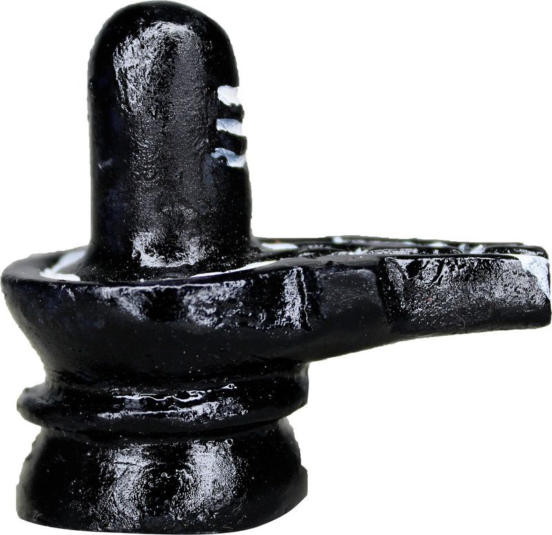 Om ssvmb9 Shivling For Home Pooja Purpose Shivlingam Black Shivling Shiva Lingam 2 Inch Decorative Showpiece - 5 cm  (Marble, Multicolor)