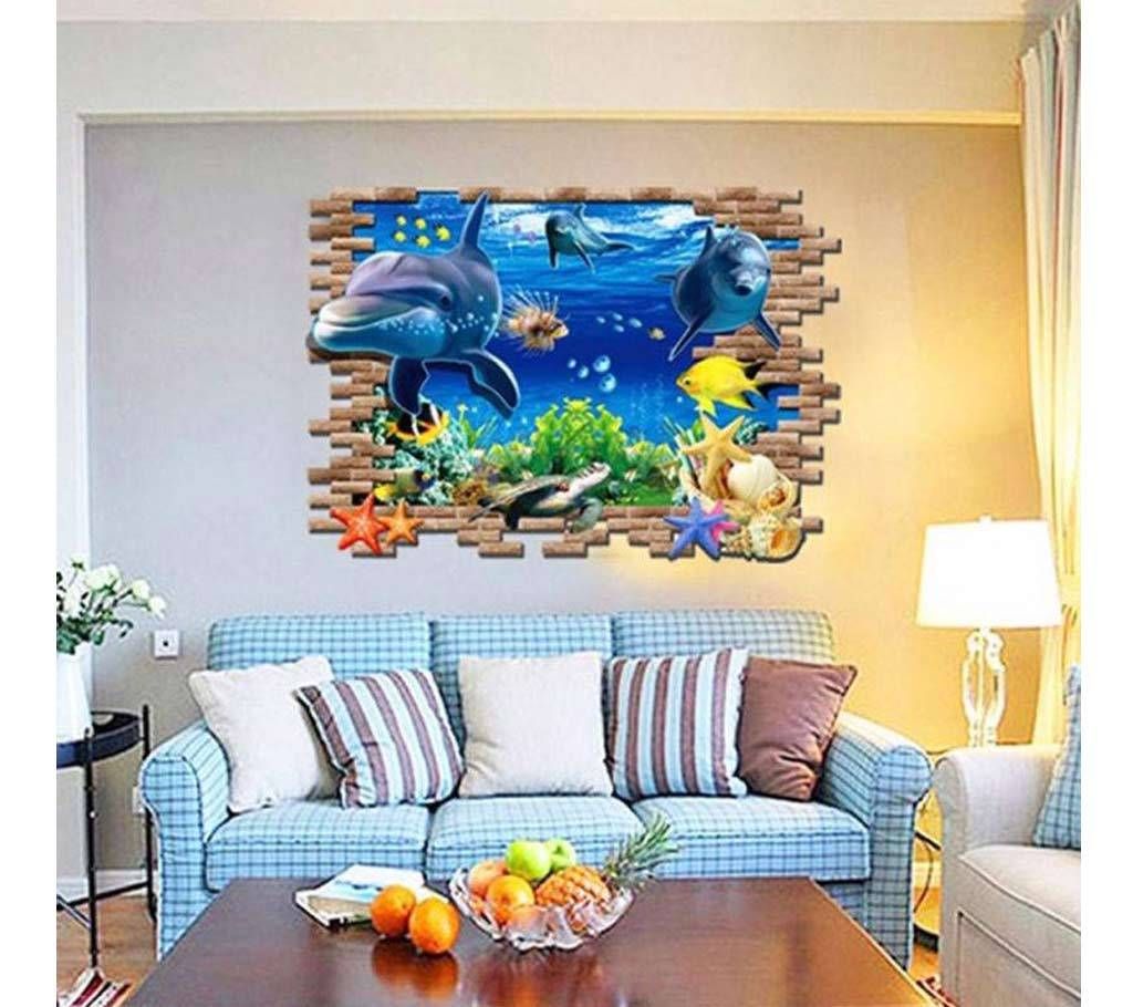 Dolphin 3D wall sticker