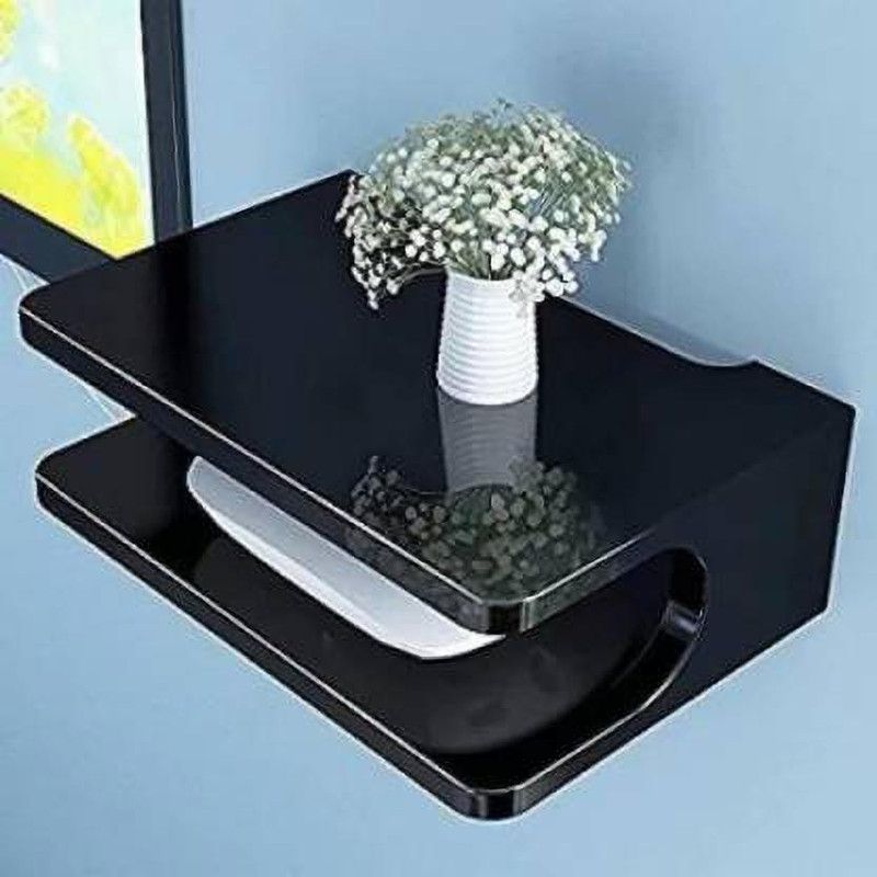 ANB Enterprises Wall set up box stand MDF (Medium Density Fiber) Wall Shelf  (Number of Shelves - 1, Black)