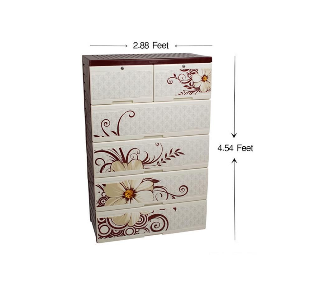 702-5 Double 5 Drawer Wardrobe Daisy