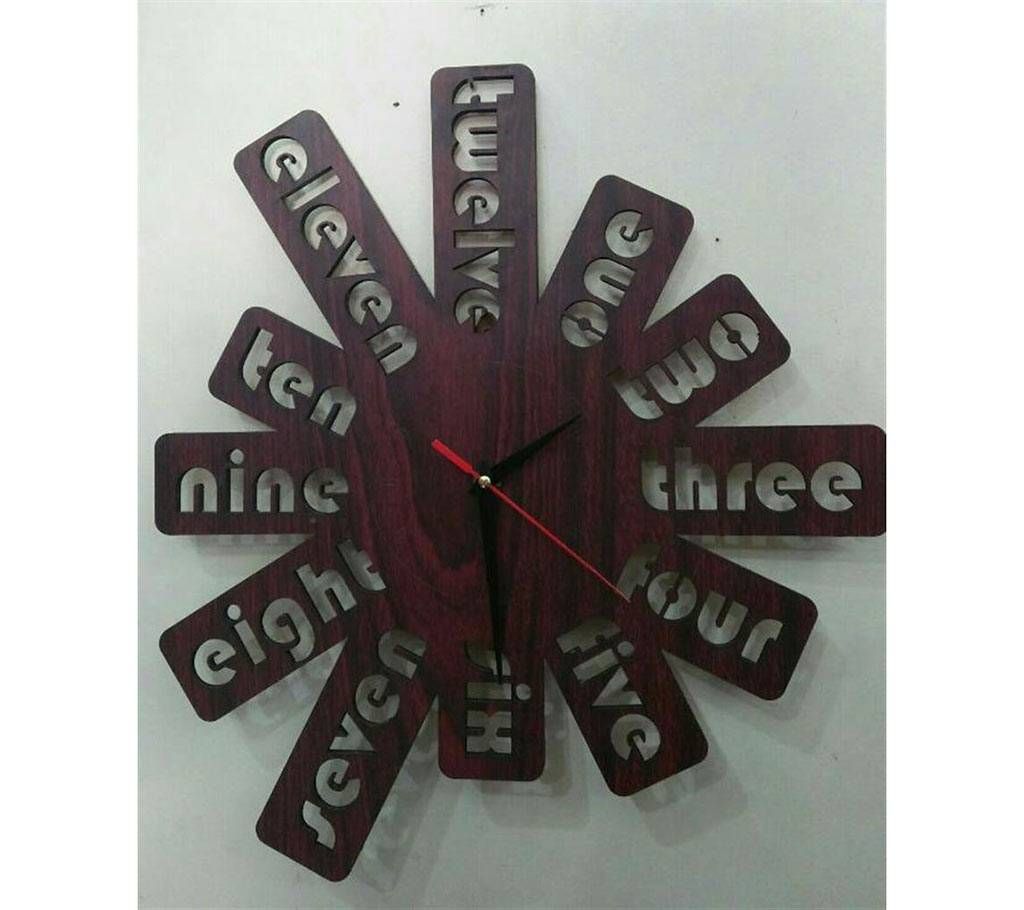 Hand made wooden wall clock