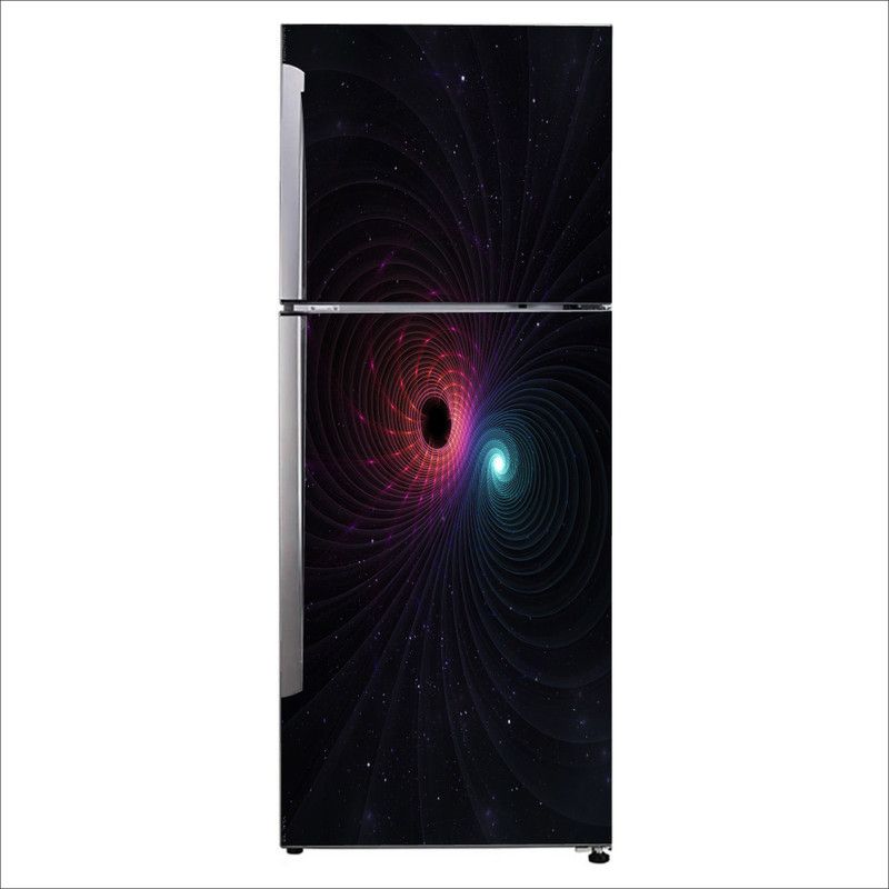 Khatwal Enterprises 160 cm Decorative indomitable forces with darl black background Fridge Sticker Self Adhesive Sticker  (Pack of 1)