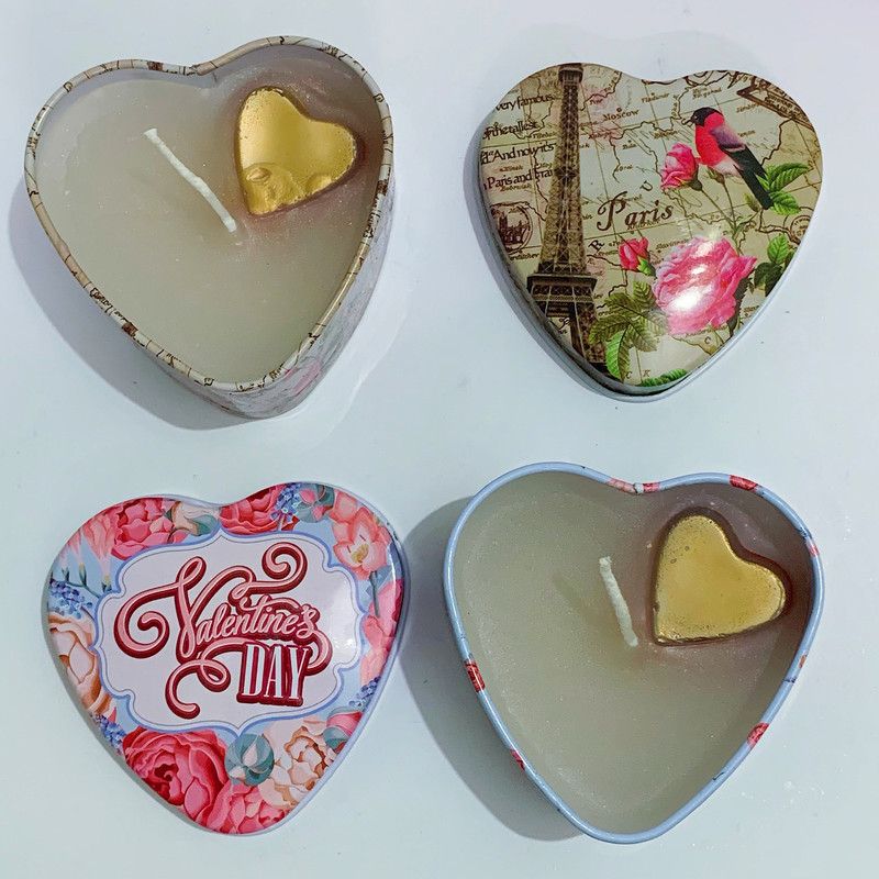 creative fly Romantic Heart-Shaped Scented Candles for Anniversary Valentine's Day Wedding Birthday Christmas Decorations (Romantic Red) Candle (Red, Pack of 02) Candle  (White, Pack of 2)
