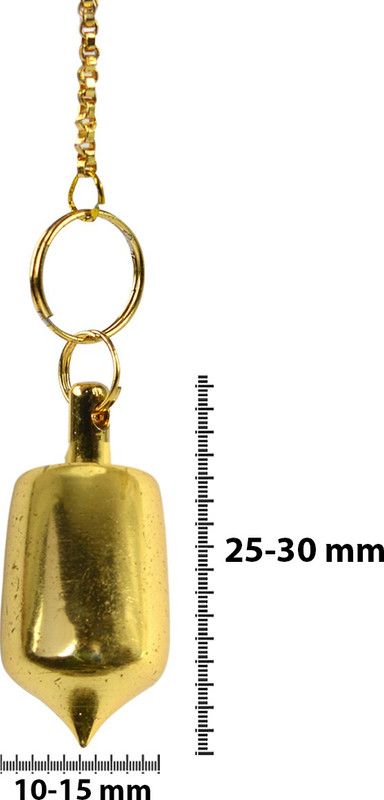 CRYSTU Metal Dowser Silver Tone Dowser Metallic Pendulum Pendulum With Chain Reiki Healing Energy Generator Decorative Showpiece - 3 cm  (Metal, Silver)