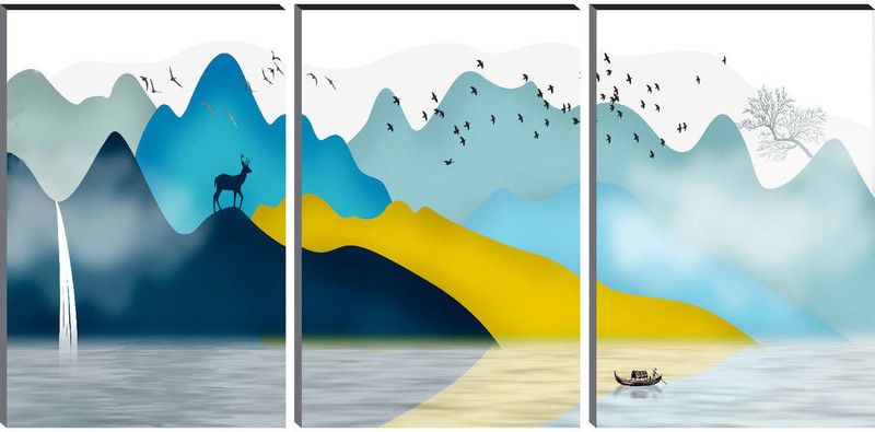 Set of 3 Large Panel Fine Art Print  (18 inch X 36 inch)