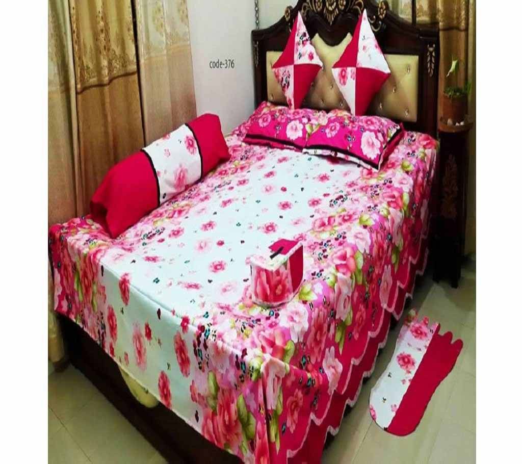 8 Piece Double Size Bed sheet  376