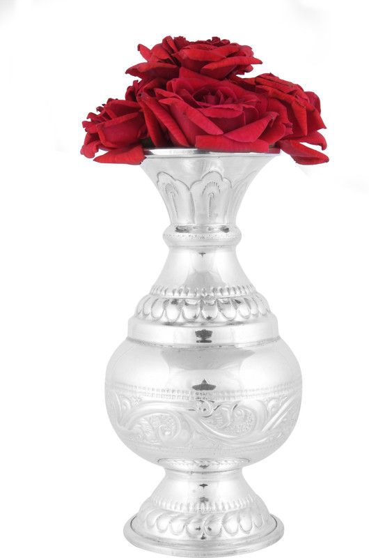 AKJ 92.5 Sterling Silver Flower Vase 4 inches Silver Vase  (4 inch, Silver)
