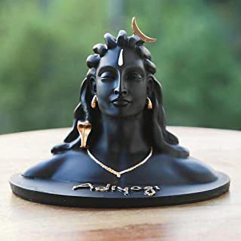 Idolarts Adiyogi Shiva Statue For Car Dashboard Idol Decorative Showpiece - 15 cm  (Polyresin, Multicolor)