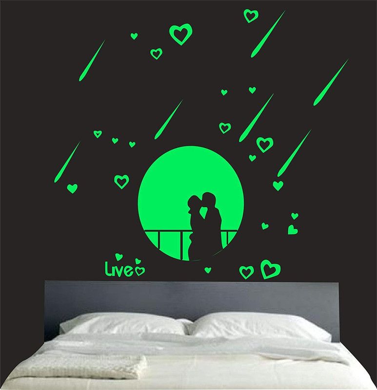Flipkart SmartBuy 25 cm Abstract Loving Night Glow Wall Sticker Self Adhesive Sticker  (Pack of 1)