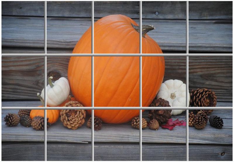 Byte Shop 80 cm Pumpkin Waterproof Kitchen Sticker (50x80) Self Adhesive Sticker  (Pack of 1)