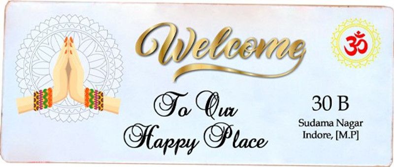 REE GIFTS Plastic Beautiful Name Plate With Your House No and address Name Plate  (Multicolor)