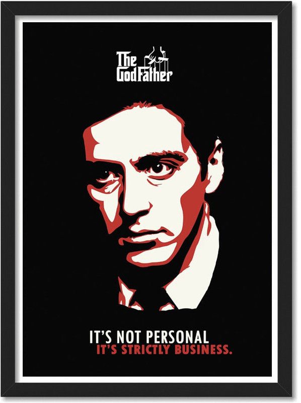 Al Pacino godfather Framed Poster for Room & Office(10x13 inch,Framed) Paper Print  (13 inch X 10 inch, Framed)