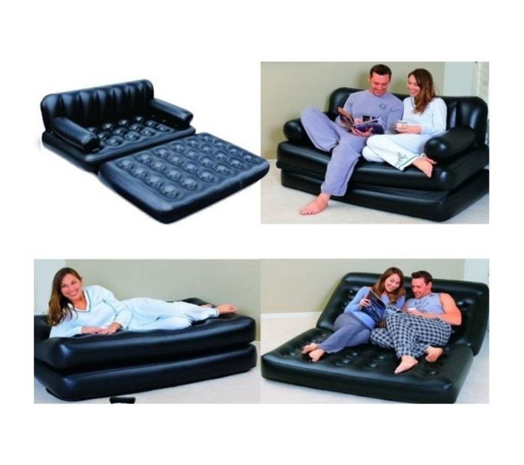 Bestway 5 in 1 Inflatable Sofa Air Bed Couch - Black
