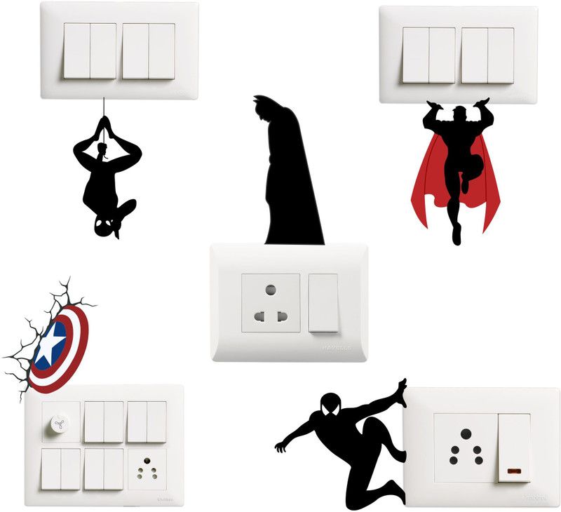 Saiii Designs 29 cm Decorative switch Board sticker size:-12cmX15cm Self Adhesive Sticker  (Pack of 1)