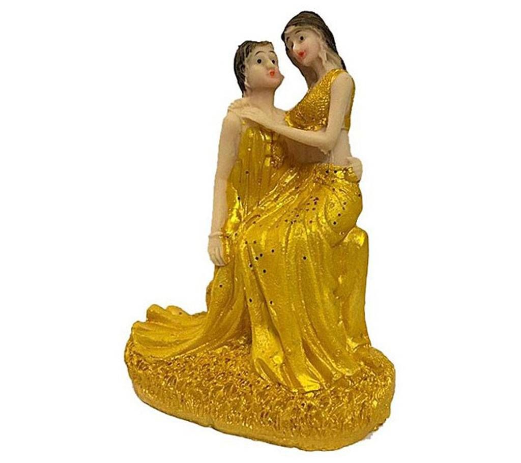Cute lovely Golden Couple Showpiece