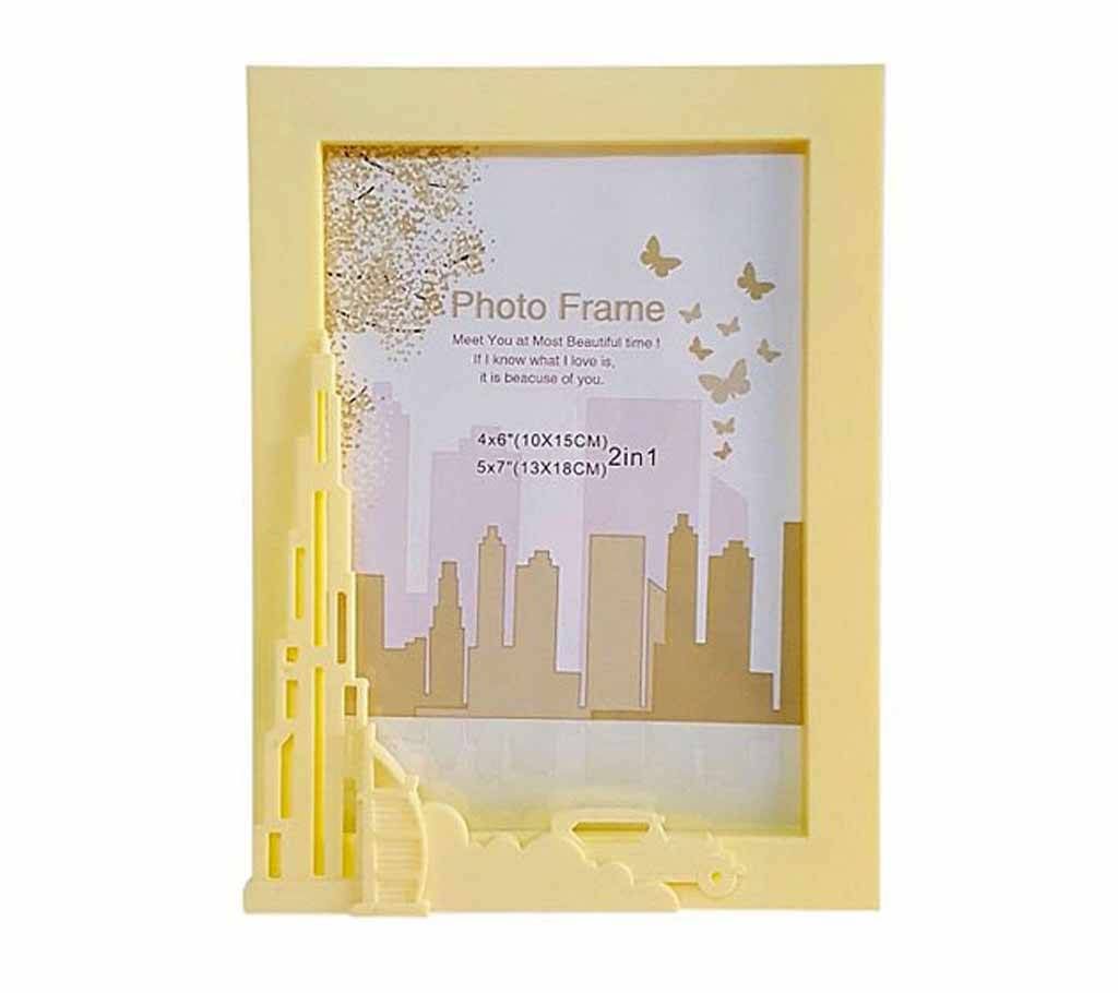 Plastic Urban Photo Frame - Light Yellow Showpiece