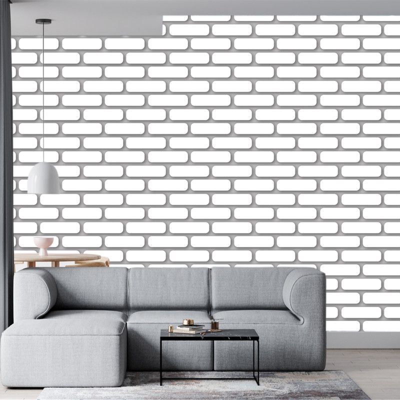 Designproduction Decorative White Wallpaper  (228 cm x 40 cm)