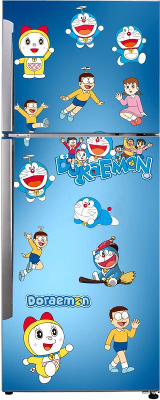 K2A Studio 60 cm abstract multicolor doramon wallpaper sticker Self Adhesive Sticker  (Pack of 1)